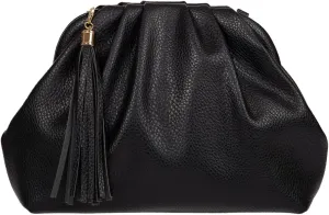JNB Dumpling Bag for Women Clutch Purses, Cloud Crossbody Handbag Soft Shoulder Bag,party Bag,Wedding Bag,With Tassel.