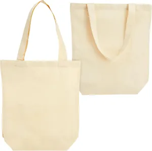 Juvale 24-Pack Blank Cotton Canvas Tote Bags Bulk - Reusable Cotton Tote Bag for DIY Crafts, Grocery & Work - 13x11.5 in