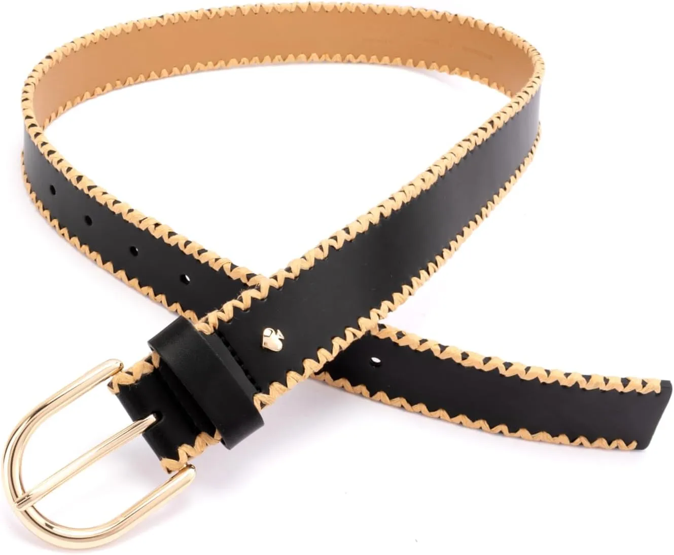 kate spade new york Women's 1.5 Inch Bow Belt with Straw Edge, Stylish Accessory with Adjustable Sizing