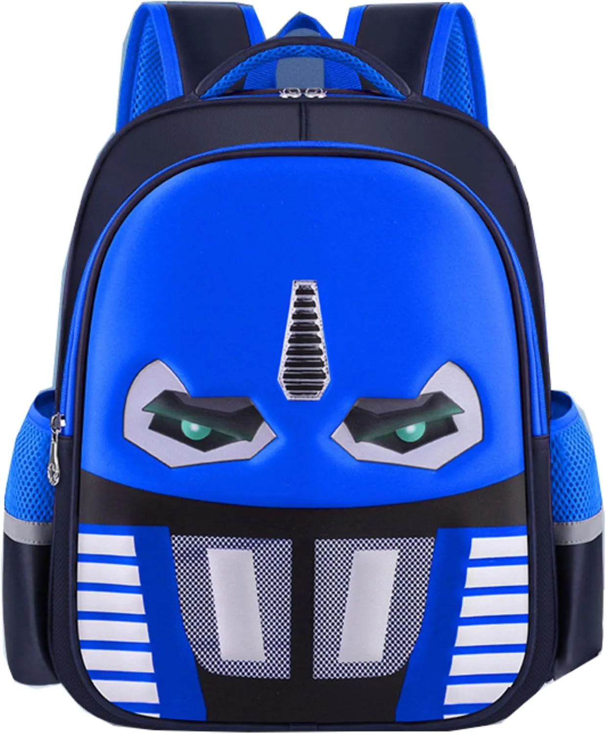Kid Boys Backpack Waterproof Children Snack Bag 3D Print Comic Cartoon Primary School Bag Kindergarten Backpack (blue)