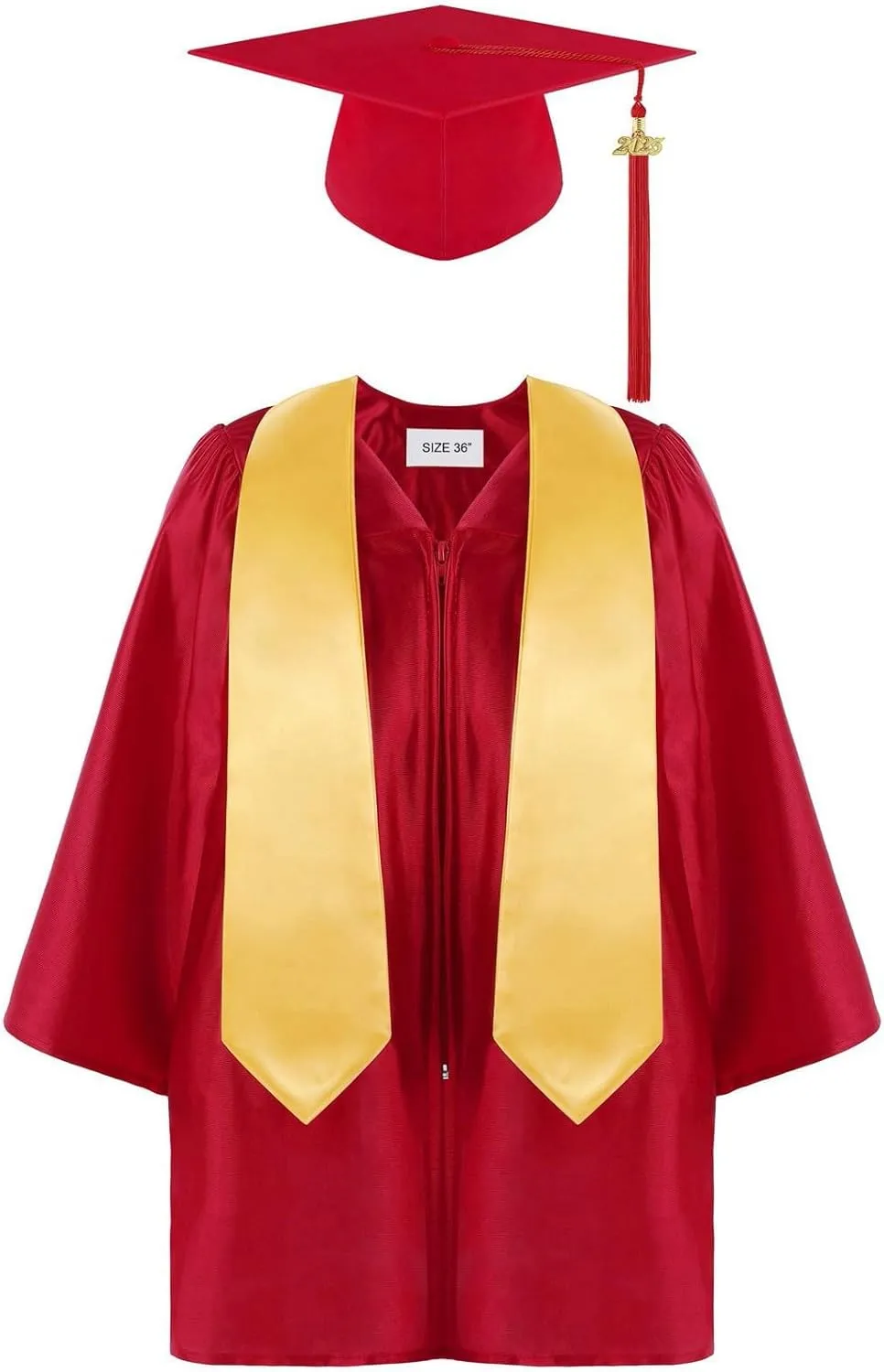 Kindergarten 2025 Graduation Cap and Gown Tassel Sets with Charm Graduations Stoles for Kids Grad Party