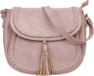 KKXIU Casual Flap Saddle Crossbody Bags for Women Purses and Handbags with Tassel