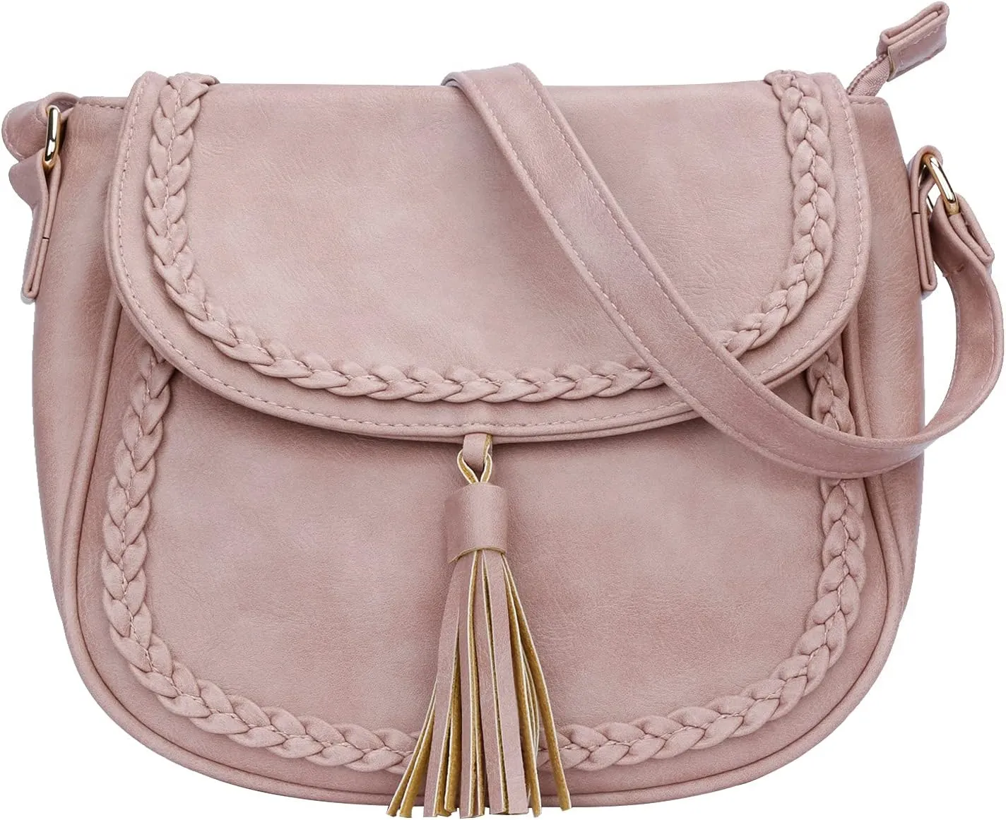 KKXIU Casual Flap Saddle Crossbody Bags for Women Purses and Handbags with Tassel