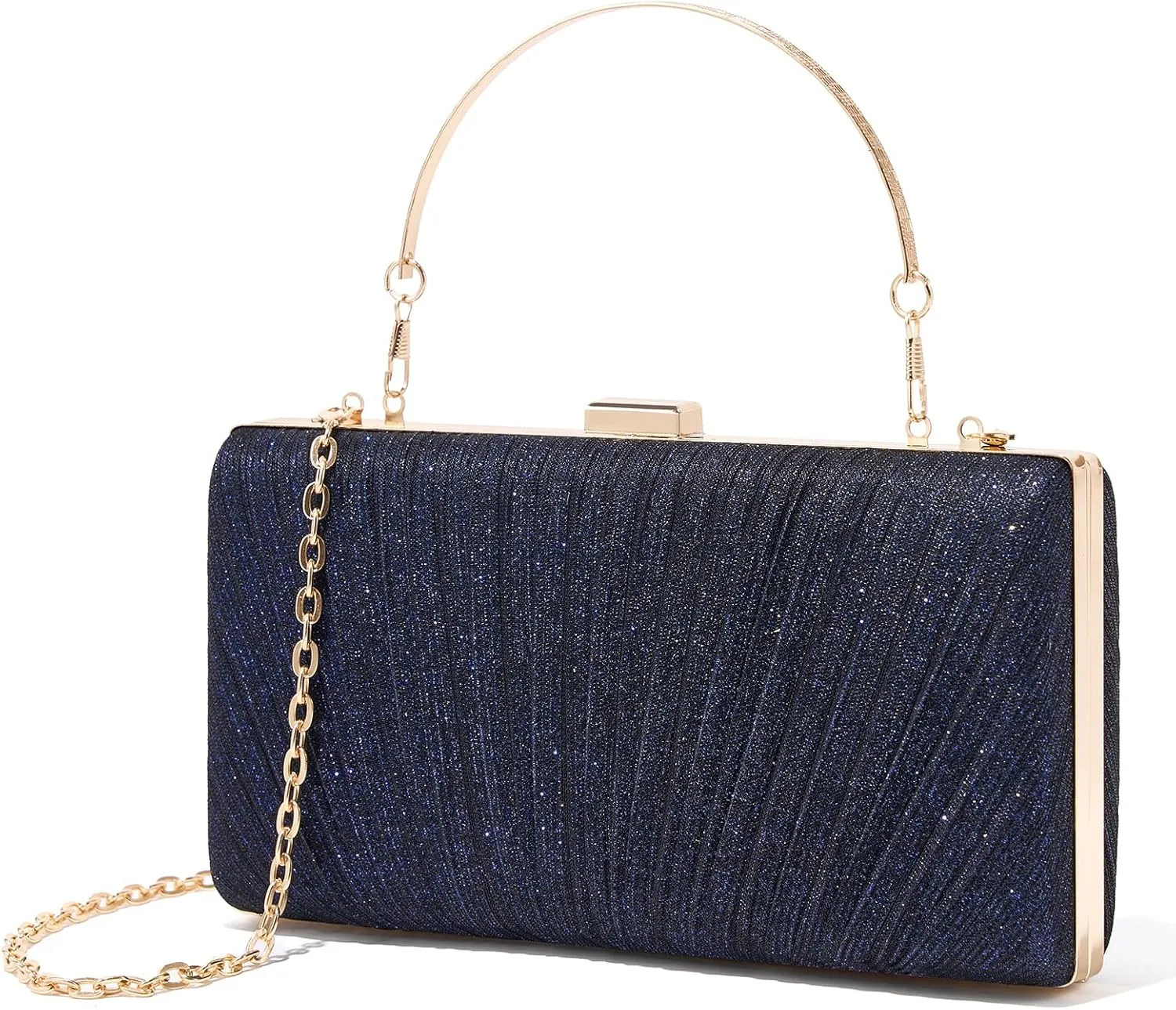 Kseymeir Clutch Purses for Women Pleated Evening Handbag with Chain Prom, Cocktail, and Wedding