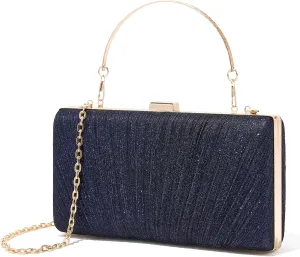 Kseymeir Clutch Purses for Women Pleated Evening Handbag with Chain Prom, Cocktail, and Wedding