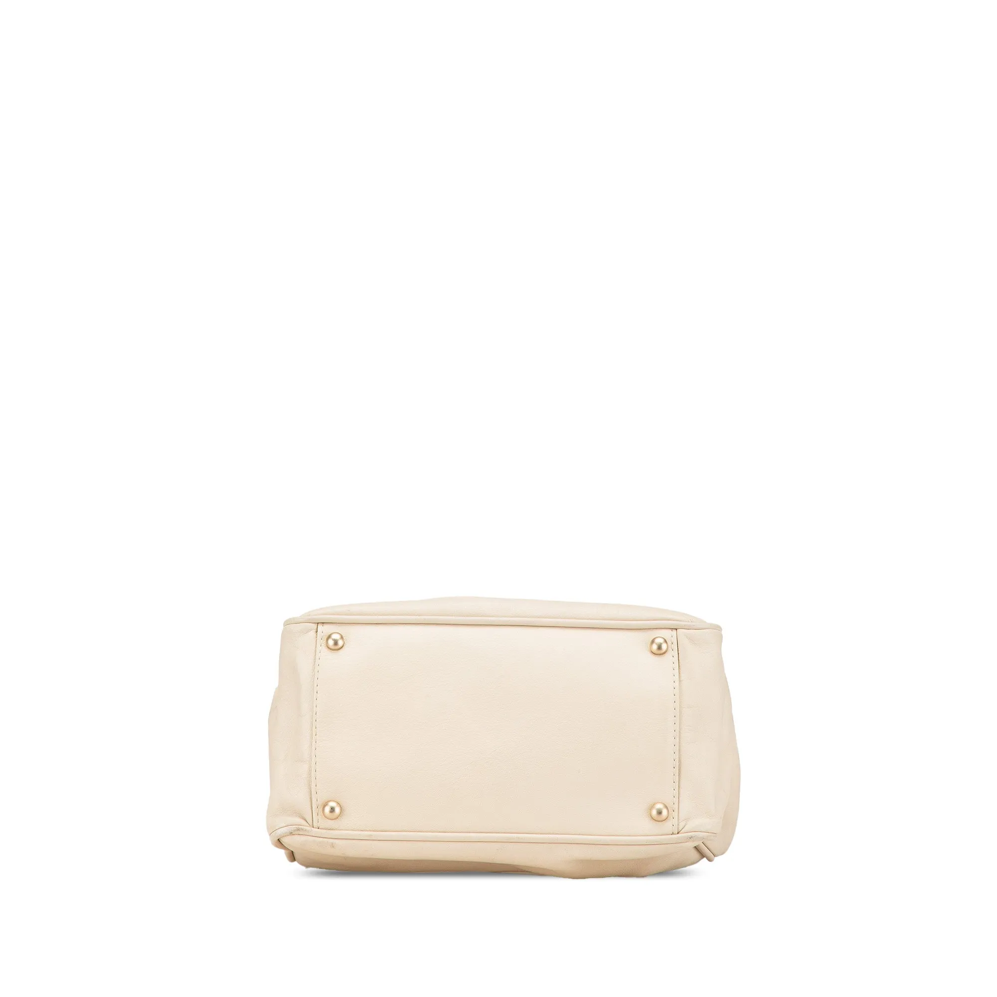 Lambskin Logo Camellia Tote