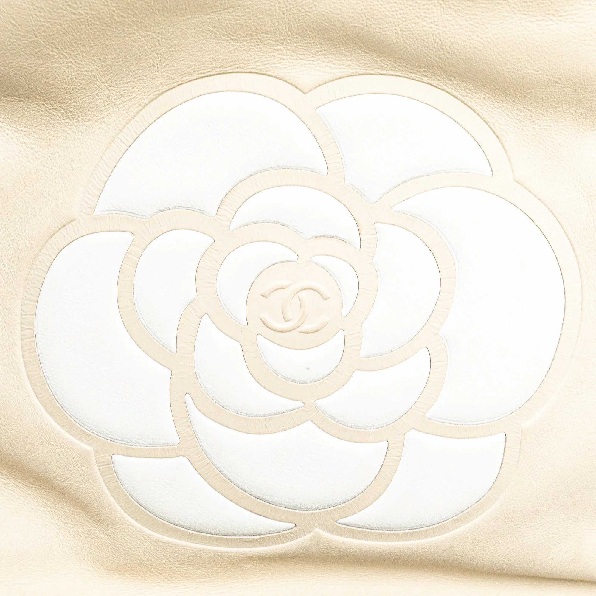 Lambskin Logo Camellia Tote
