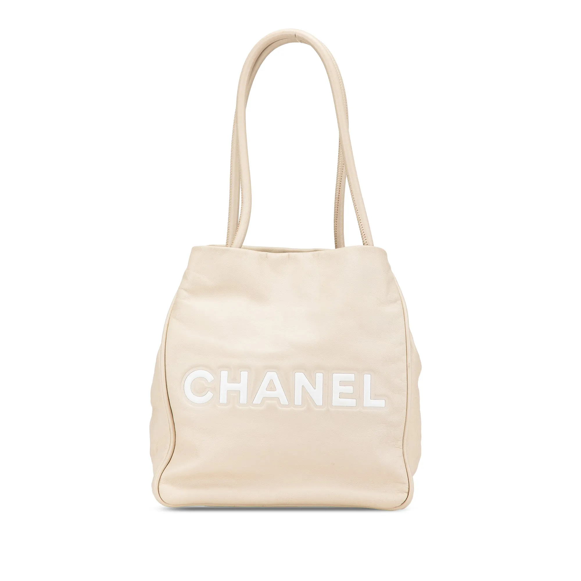 Lambskin Logo Camellia Tote