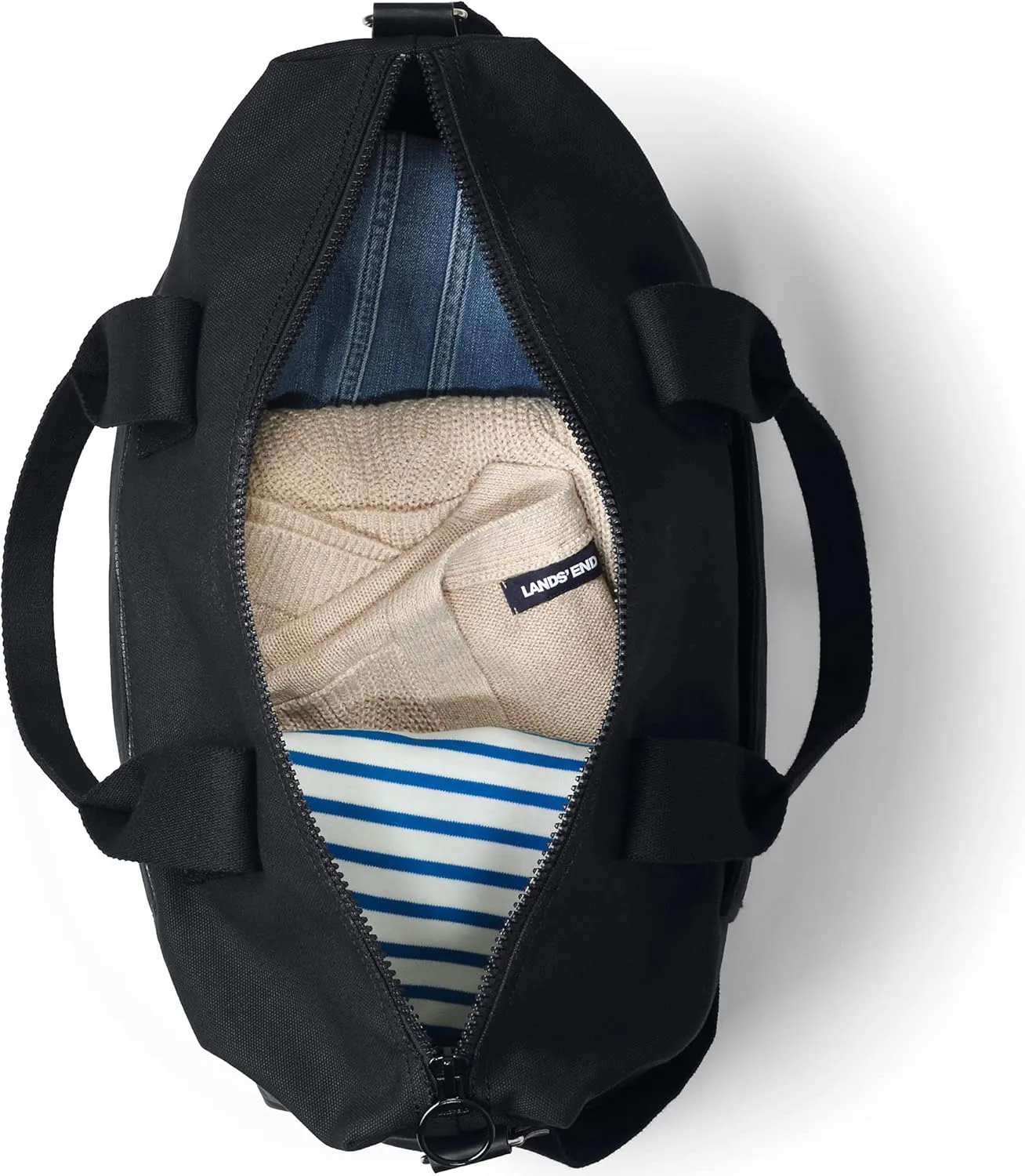 Lands' End Print Canvas Weekender Black One Size