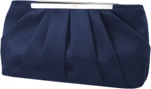 Lanpet Women's Satin Evening Clutch Bag Elegant Pleated Formal Handbag Simple Classic Purse for Women