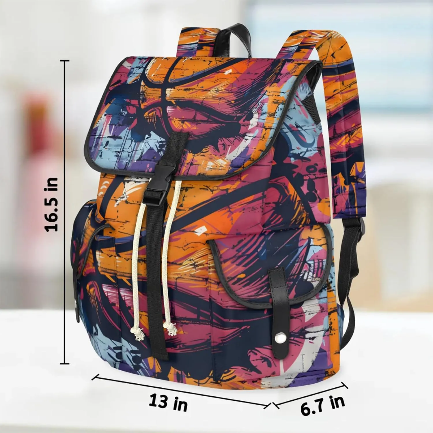 Laptop Backpacks Basketball Graffiti Travel Backpack for Women Work Backpack Computer Bag for Business Travel Fits 15 Inch Laptop
