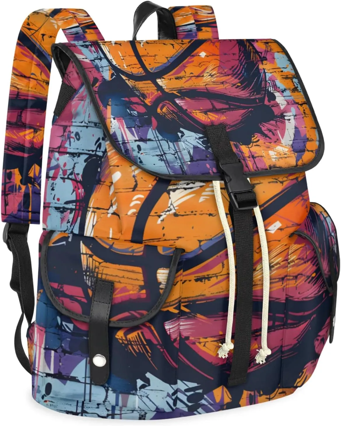 Laptop Backpacks Basketball Graffiti Travel Backpack for Women Work Backpack Computer Bag for Business Travel Fits 15 Inch Laptop