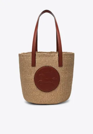 Large Horse Medal Woven Shoulder Bag
