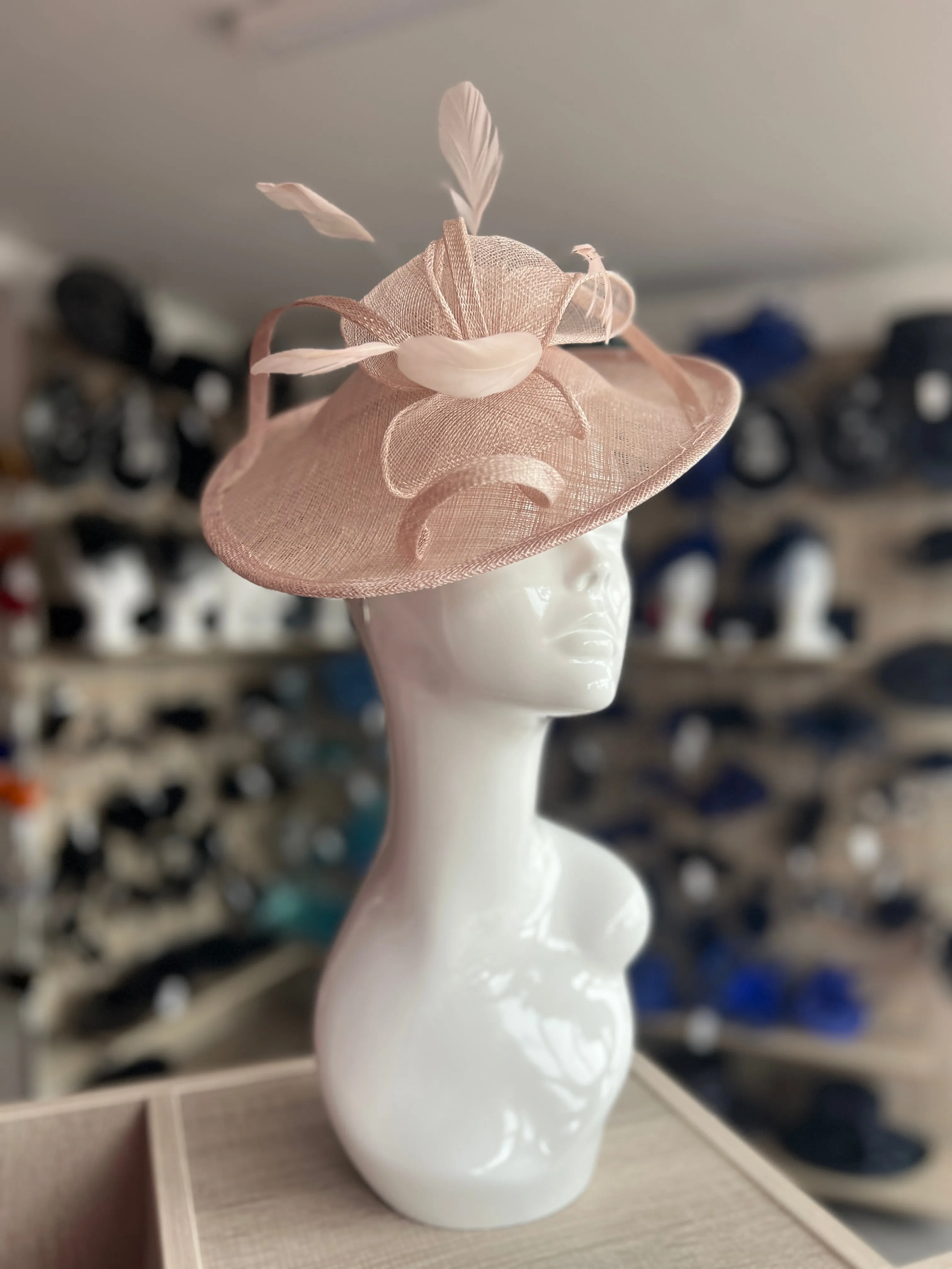 Latte Teardrop Disc Fascinator