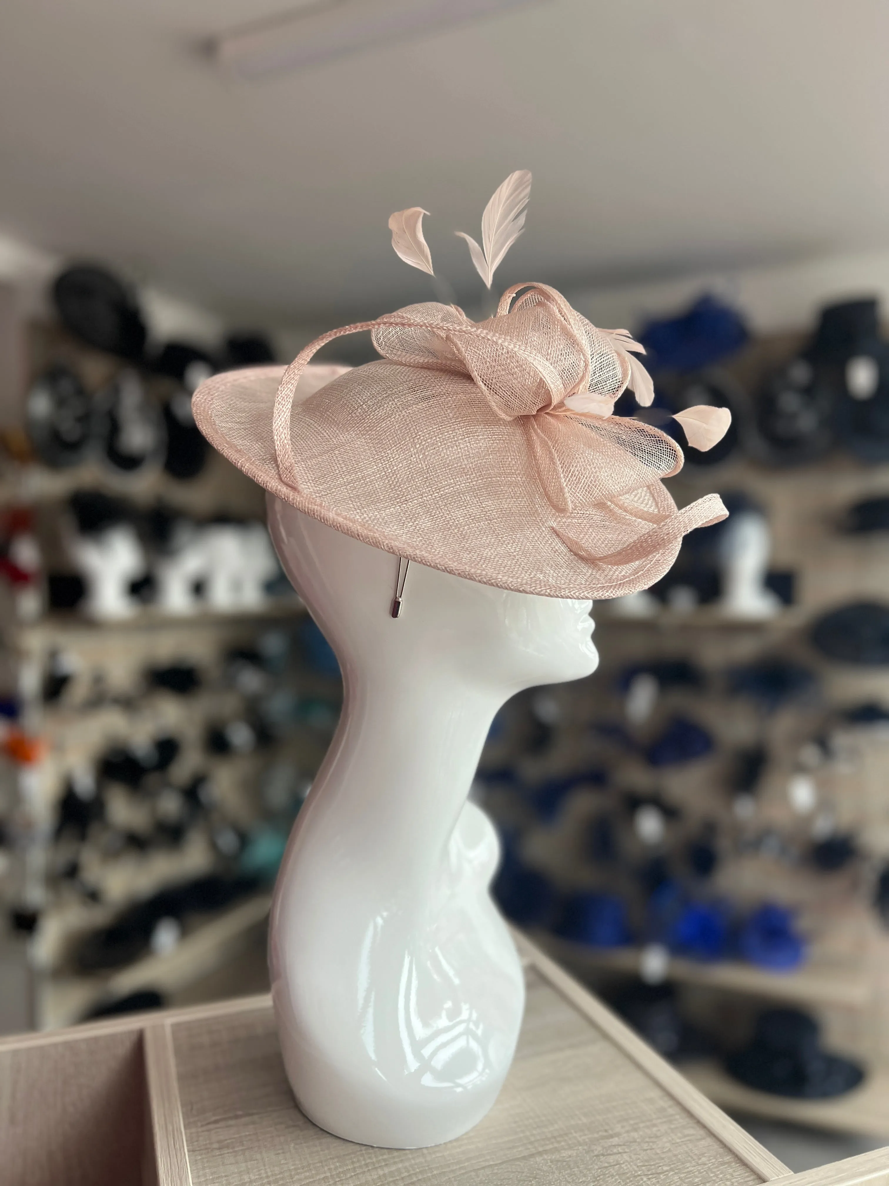 Latte Teardrop Disc Fascinator