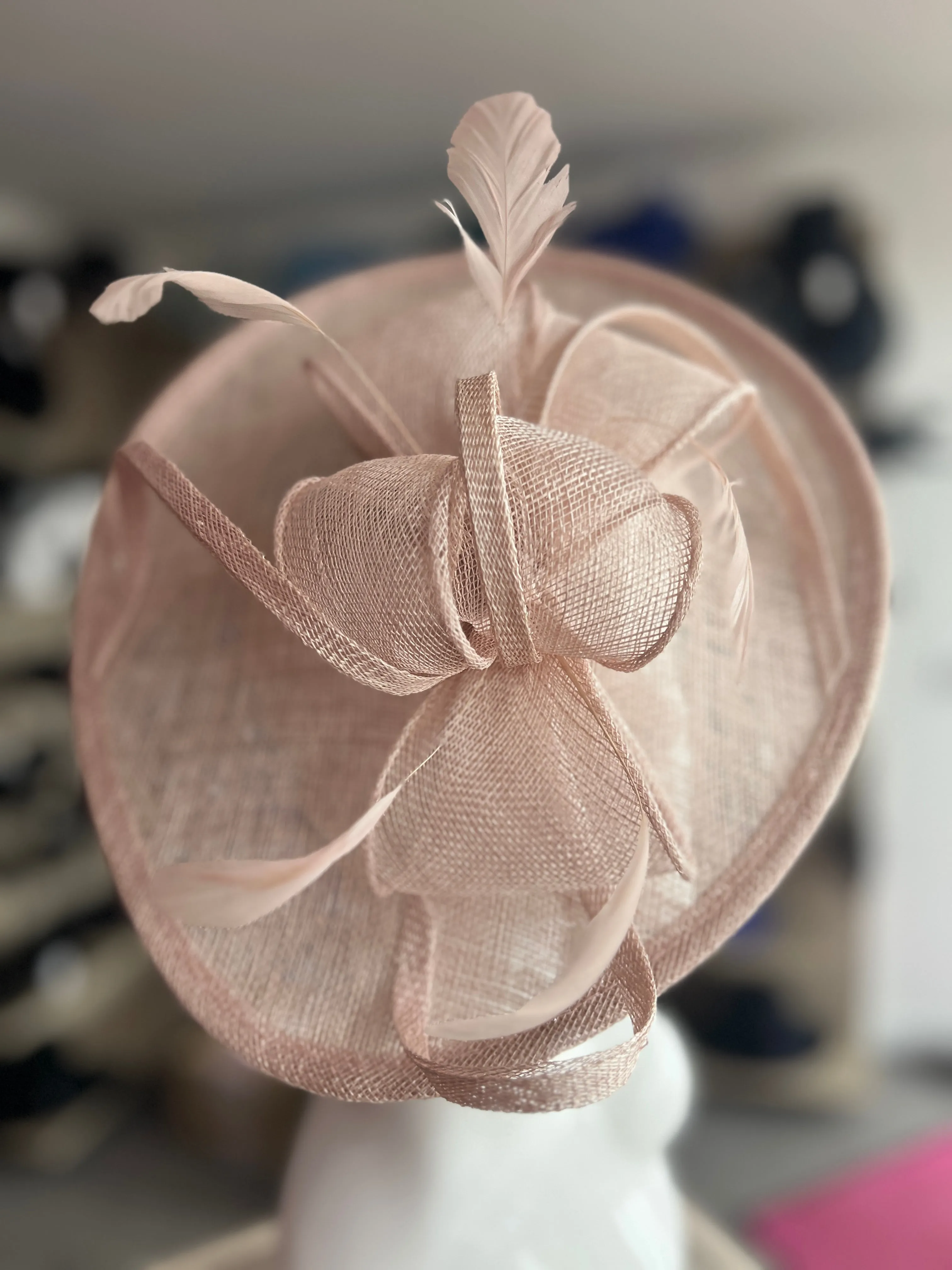Latte Teardrop Disc Fascinator