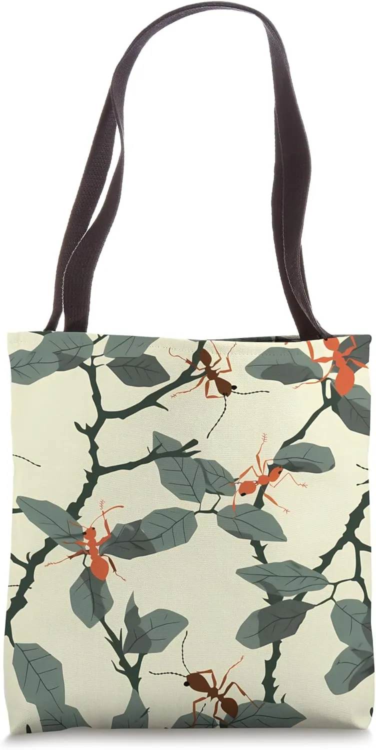 Leafcutter Ant Minimalist Wildlife Pattern Tote Bag