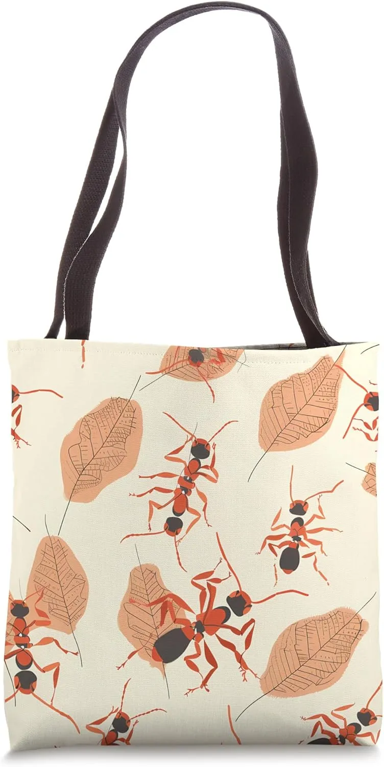Leafcutter Ant Minimalist Wildlife Pattern Tote Bag