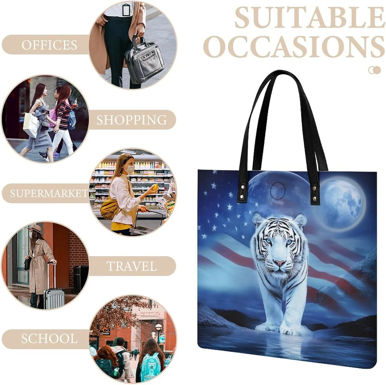 Leather Purse For Women Ladies Tote Shoulder Handbag