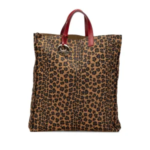Leopard Print Canvas Tote