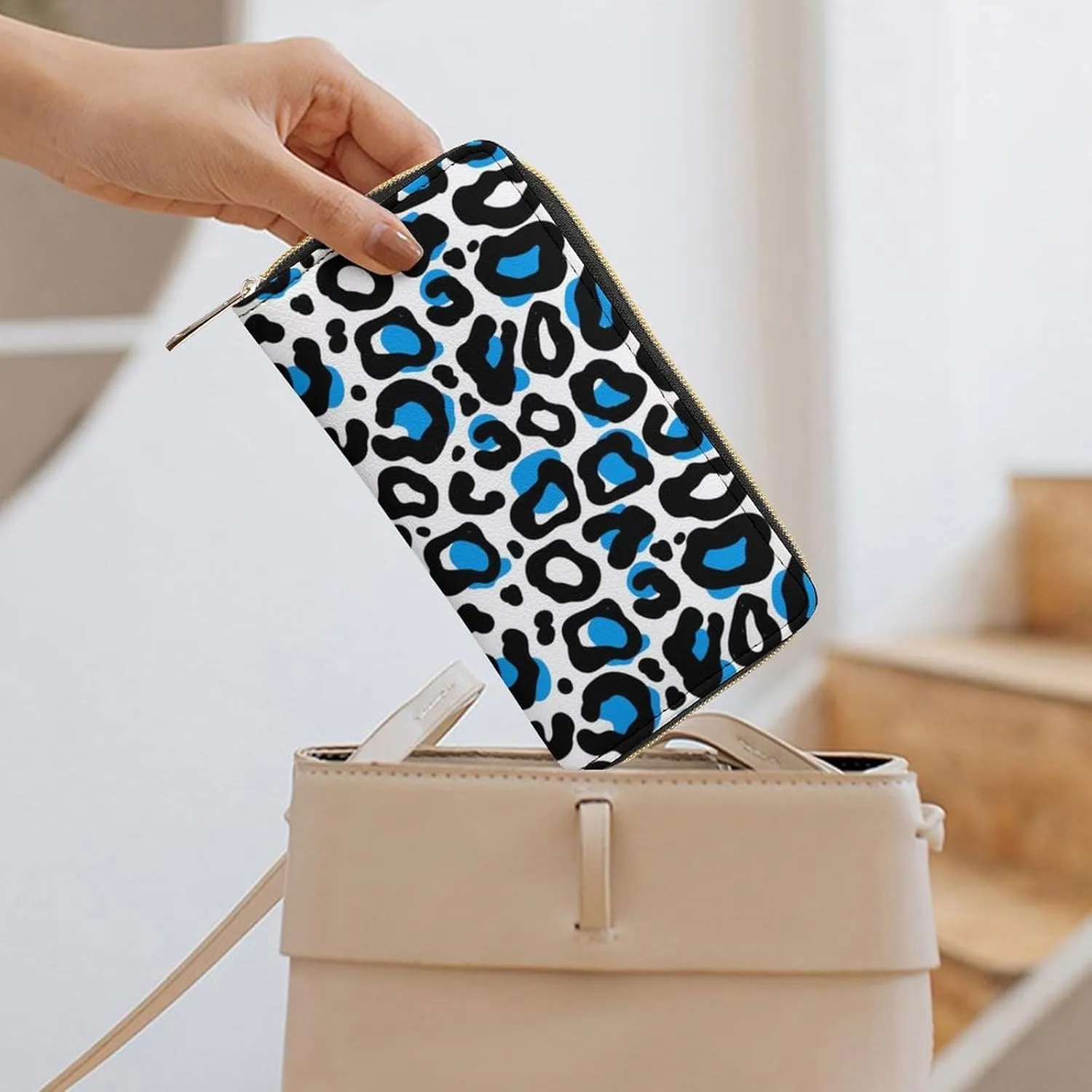 Leopard Women's Leather Small Wallet Clutch Wallet - Lightweight And Easy to Carry, 19.7x10.5cm, style-1-5