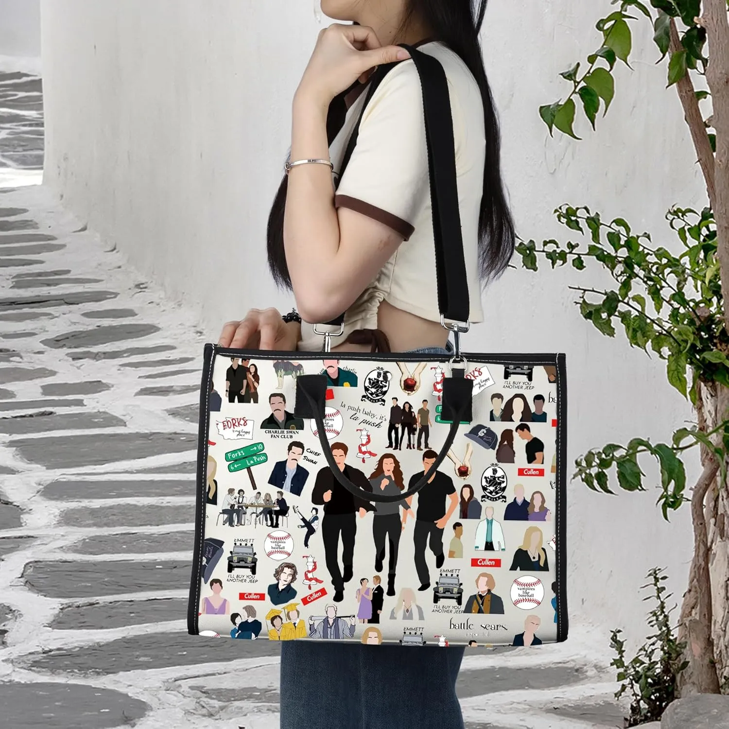 LEVLO Bella Tote Bag Vampire Movie Fans Gift Bella & Edward Shoulder Bag Vampire Movie Merchandise