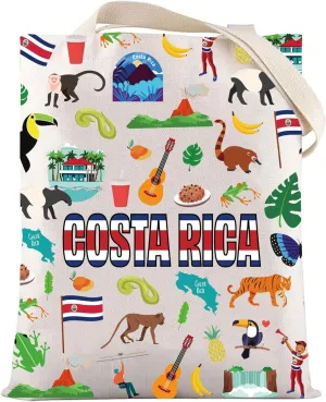 LEVLO Costa Rica Tote Bag Costa Rica Travel Gift The Republic of Costa Rica Trip Shoulder Bag North America Merchandise