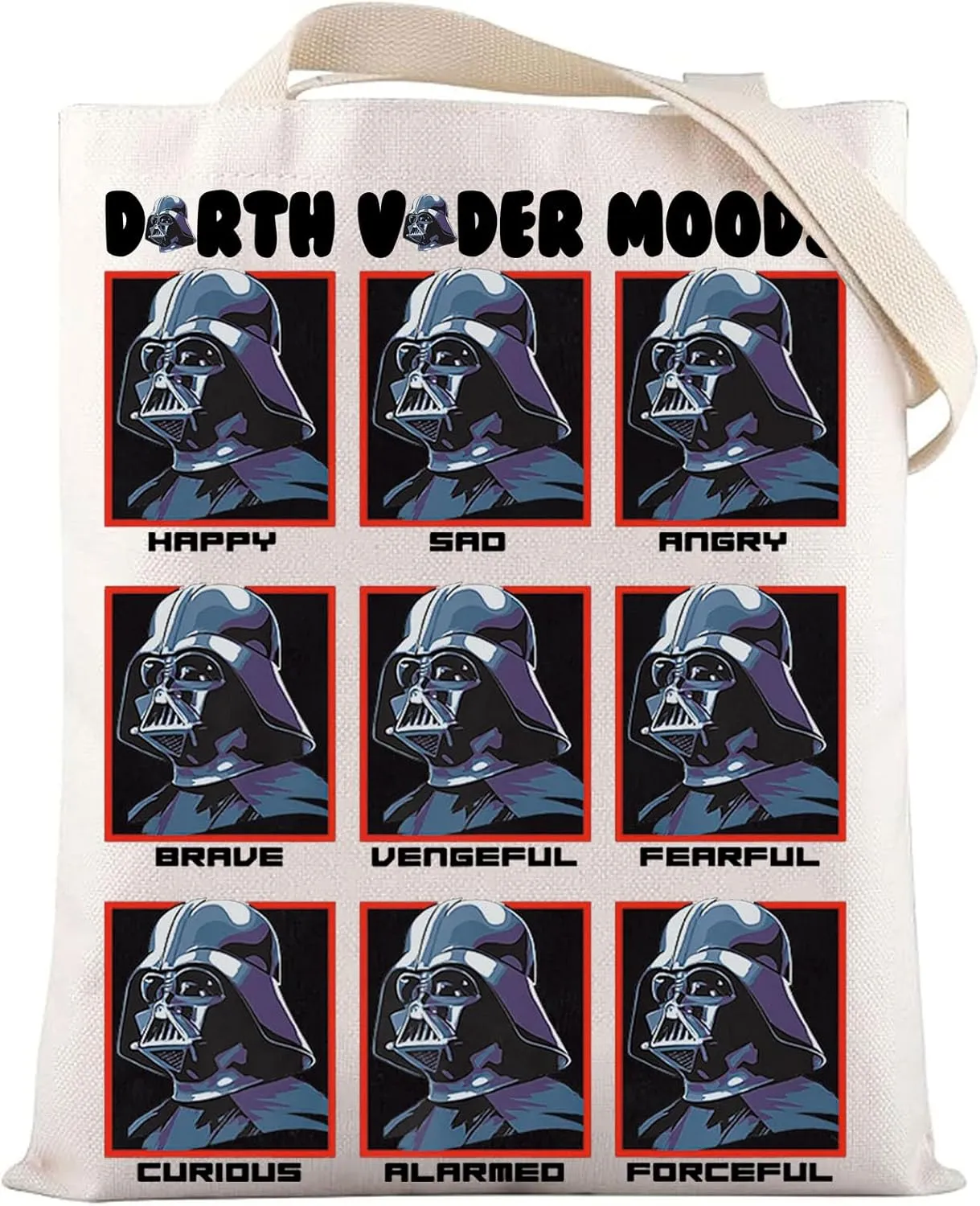 LEVLO Helmets Inspired Tote Bag Star Movie Fans Gift Helmets Moods Clone Shoulder Bag Cartoon Movie Merch