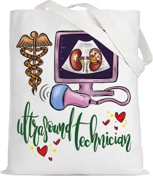 LEVLO Ultrasound Technologist Tote Bag Sonographer Gift Sonographer Tech Shoulder Bag Sonography Grad Gift