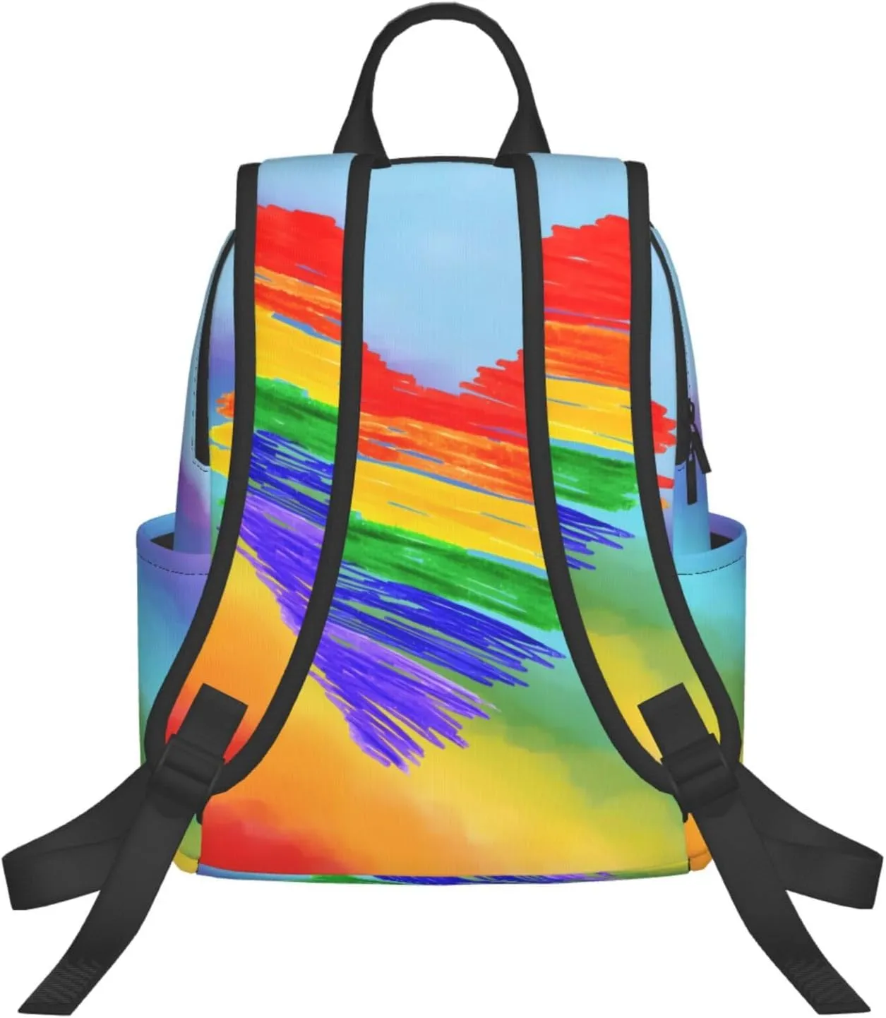 LGBT Rainbow Gay Pride Graffiti Heart Travel Laptop Backpack Casual Backpacks Double Shoulder Daypack Notebook Rucksack Work Bags Sports Bag for Gym Hiking Camping Beach