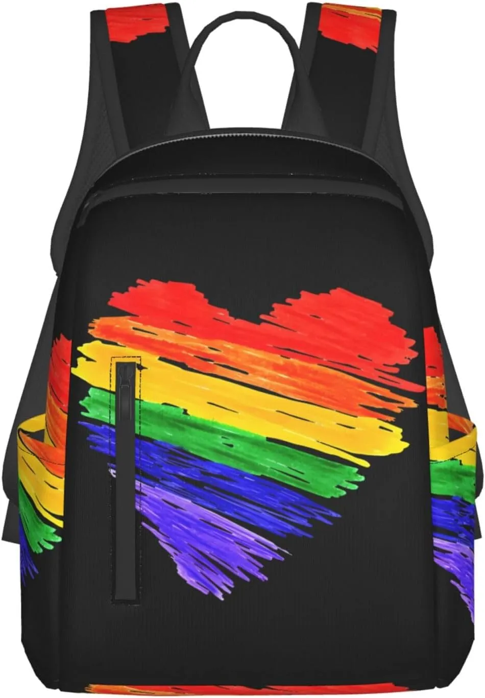LGBT Rainbow Gay Pride Graffiti Heart Travel Laptop Backpack Casual Backpacks Double Shoulder Daypack Notebook Rucksack Work Bags Sports Bag for Hiking Camping Beach