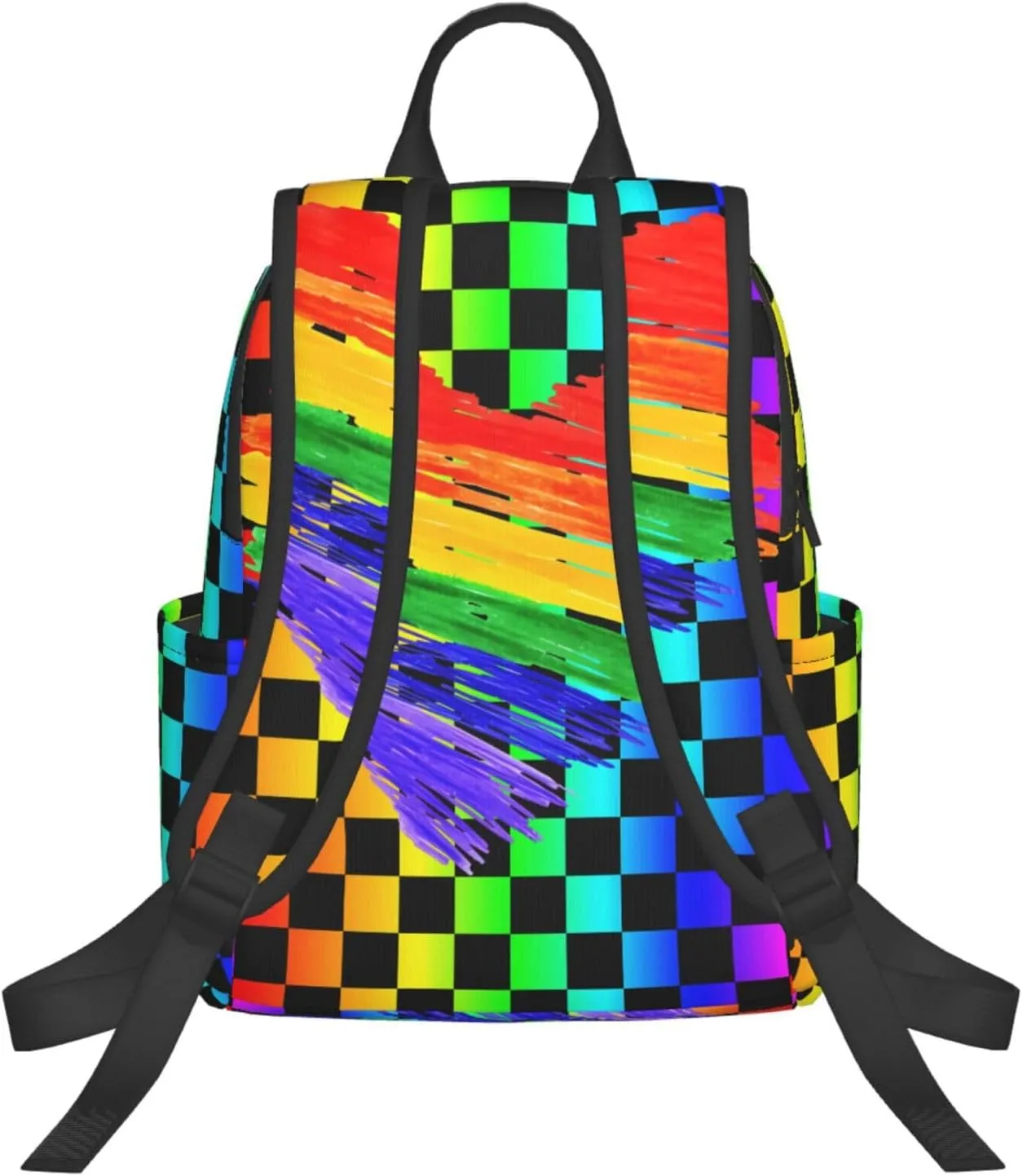 LGBT Rainbow Gay Pride Graffiti Heart Travel Laptop Backpack Casual Backpacks Double Shoulder Daypack Notebook Rucksack Work Bags Sports Bag for Hiking Camping Beach
