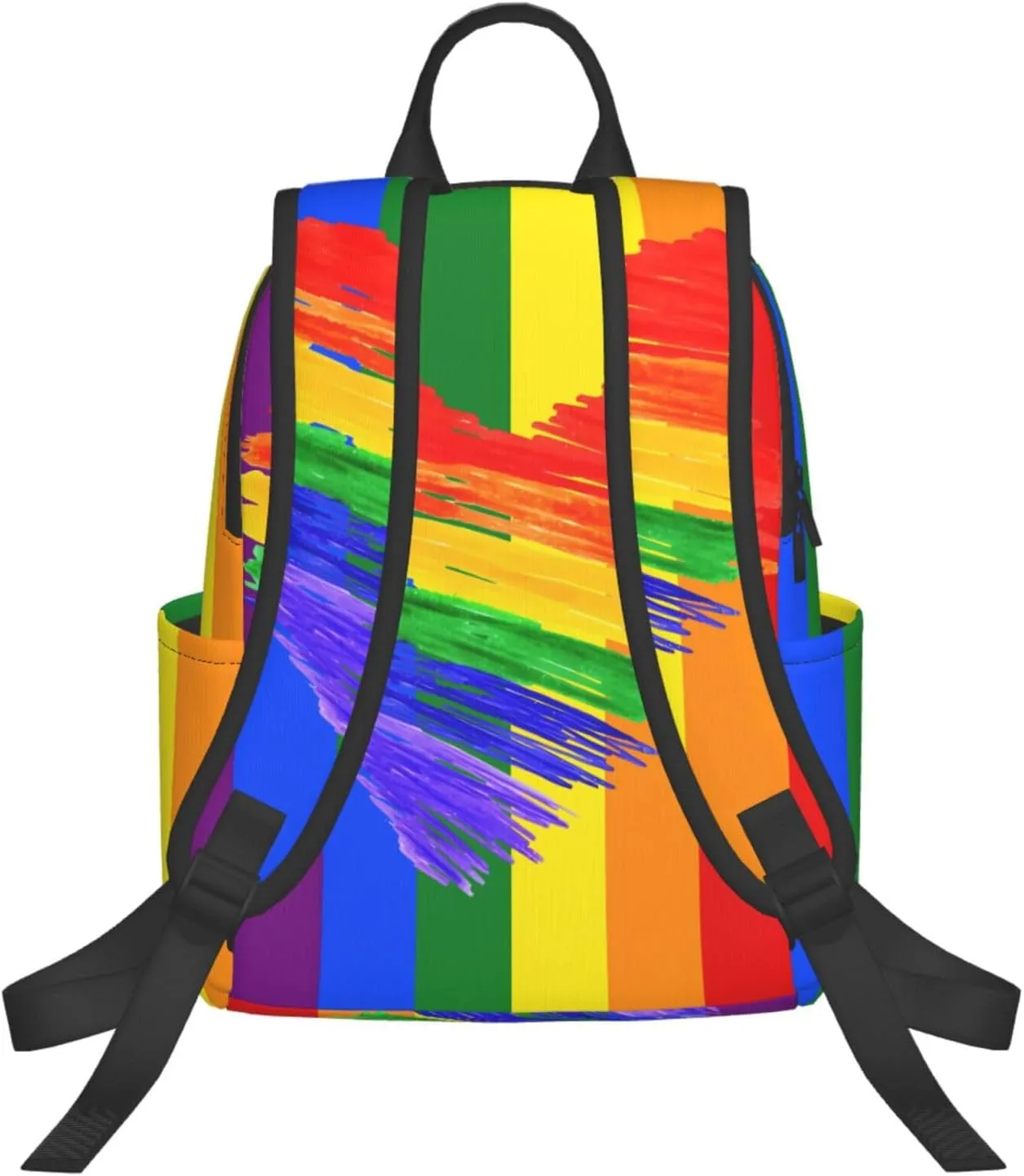 LGBT Rainbow Gay Pride Graffiti Heart Travel Laptop Backpack Casual Backpacks Double Shoulder Daypack Notebook Rucksack Work Bags Sports Bag for Hiking Camping Beach