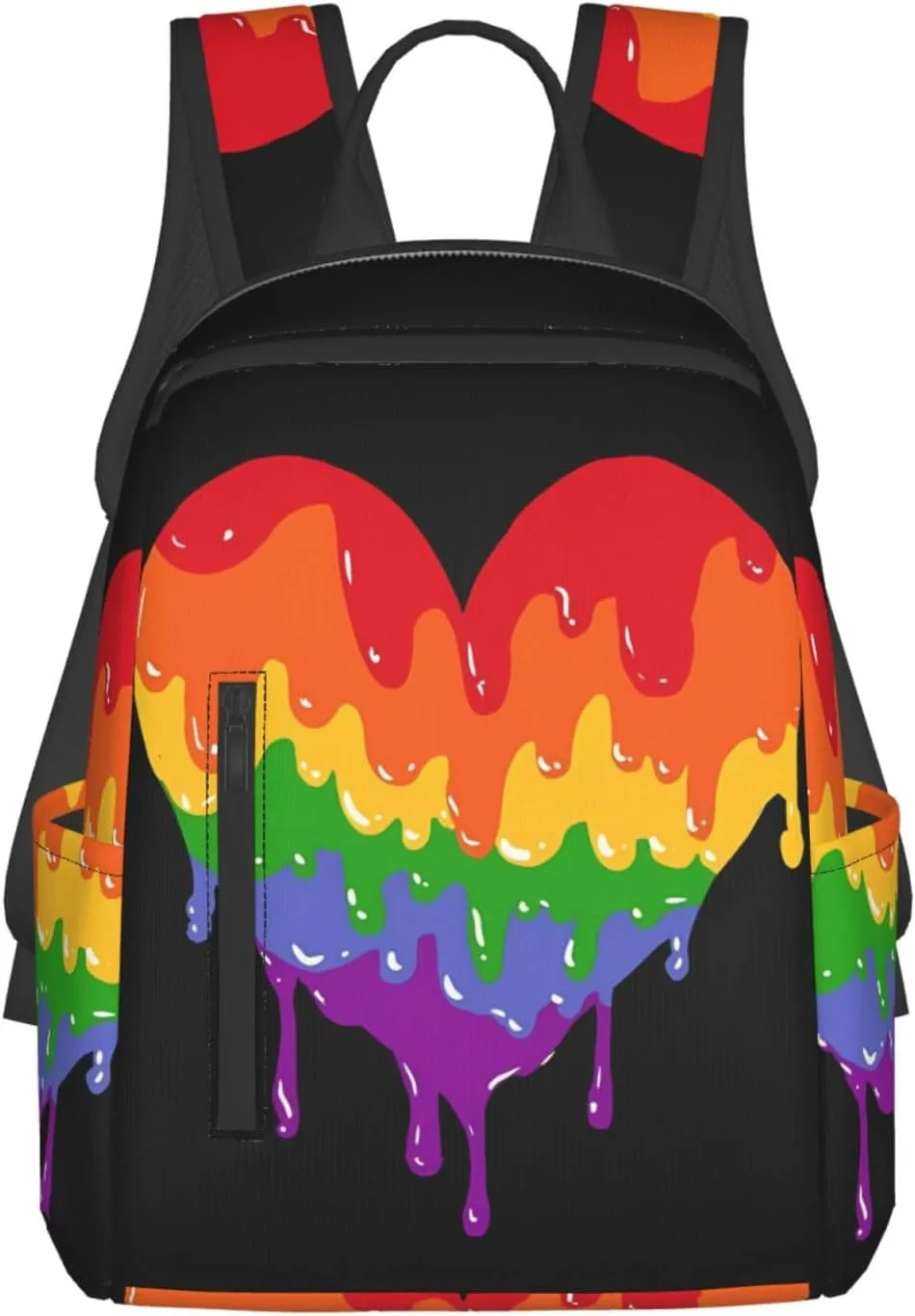 LGBT Rainbow Gay Pride Graffiti Love Heart Travel Laptop Backpack Casual Backpacks Double Shoulder Daypack Notebook Rucksack Work Bags Sports Bag for Hiking Camping Beach