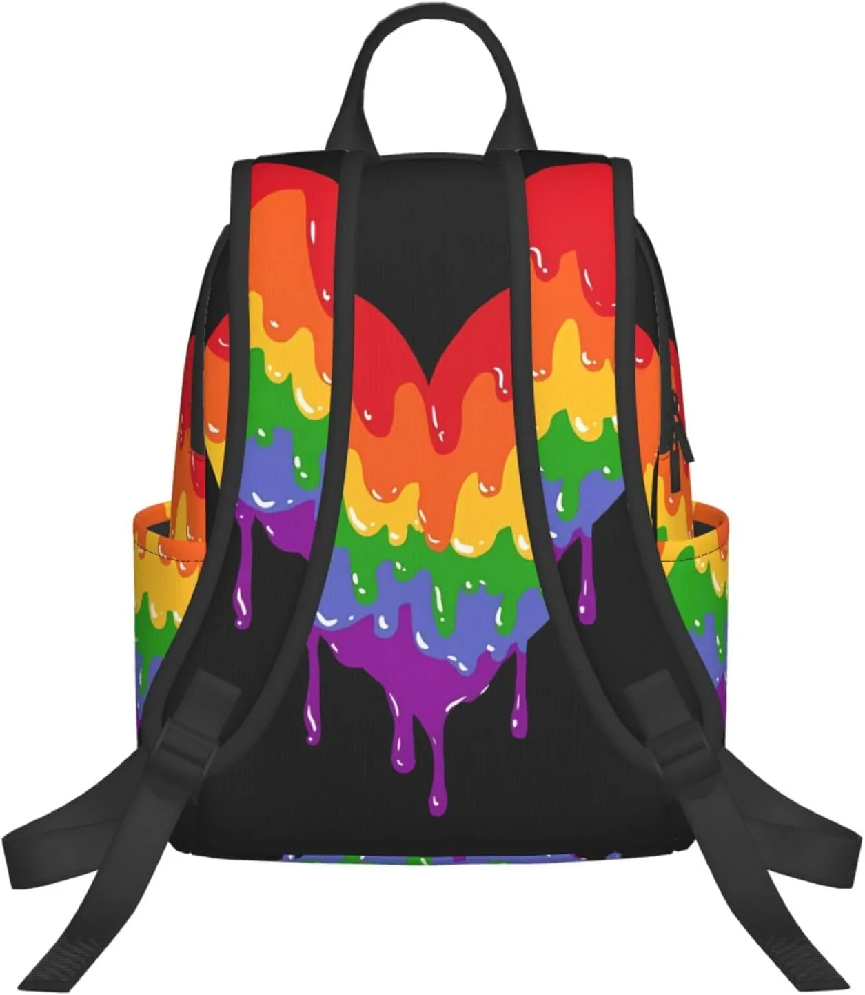 LGBT Rainbow Gay Pride Graffiti Love Heart Travel Laptop Backpack Casual Backpacks Double Shoulder Daypack Notebook Rucksack Work Bags Sports Bag for Hiking Camping Beach