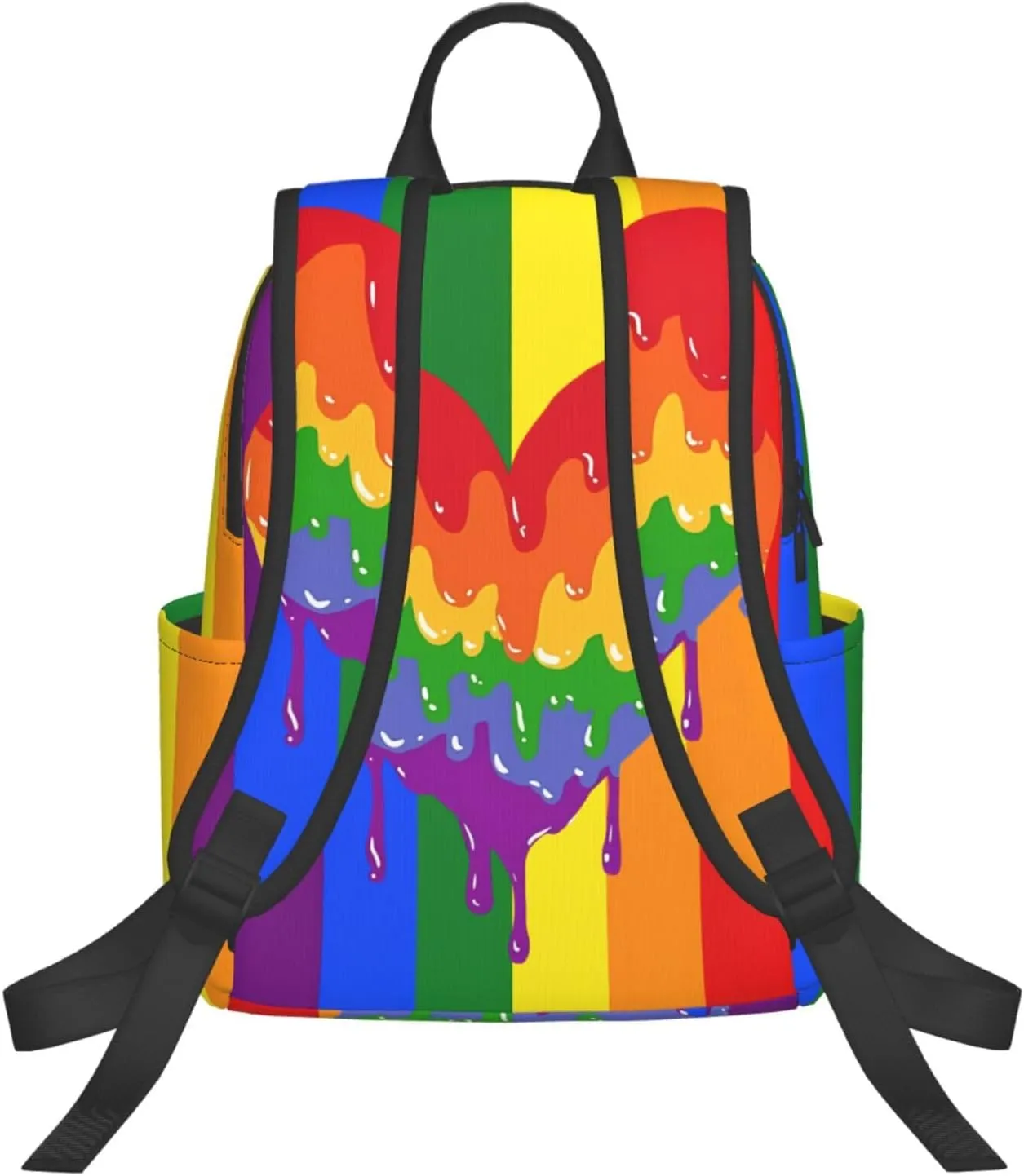 LGBT Rainbow Gay Pride Graffiti Love Heart Travel Laptop Backpack Casual Backpacks Double Shoulder Daypack Notebook Rucksack Work Bags Sports Bag for Hiking Camping Beach