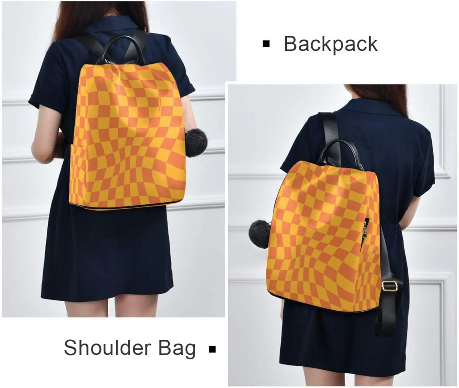 Lightweight Women Backpack Purse Shoulder Bag Casual Daypack Anti-theft Zipper With Pockets Pattern 10