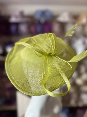 Lime Teardrop Disc Fascinator
