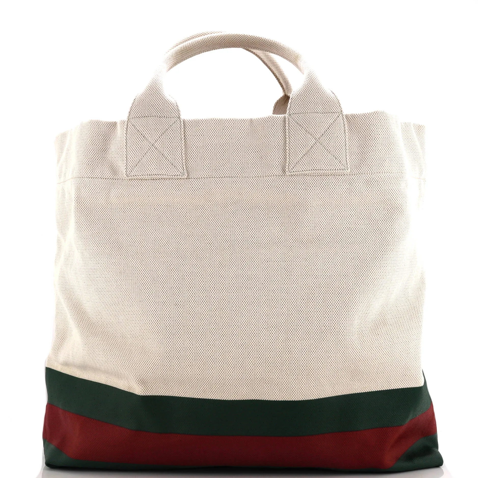 Logo Embossed Open Tote Canvas