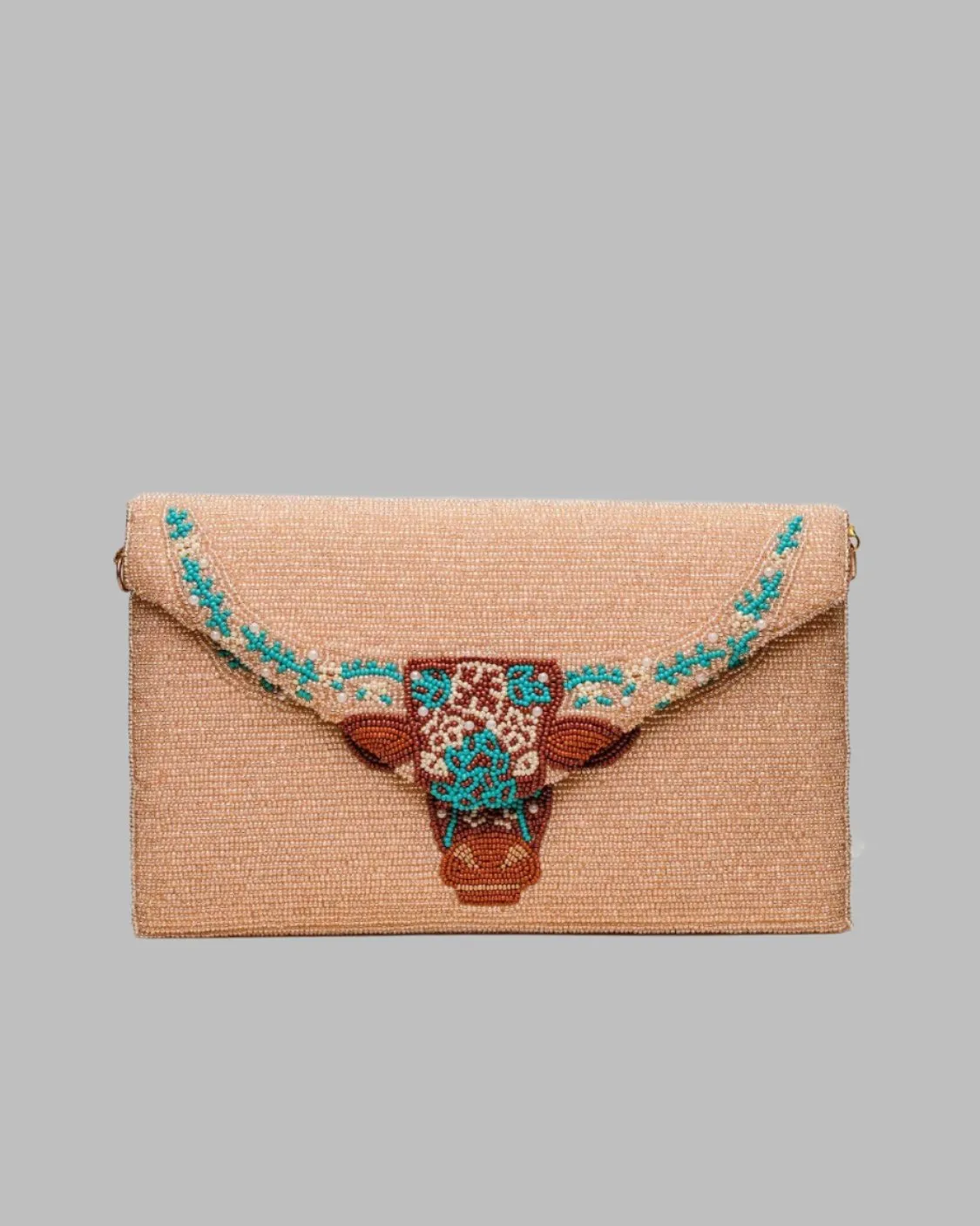 Longhorn Beaded Clutch