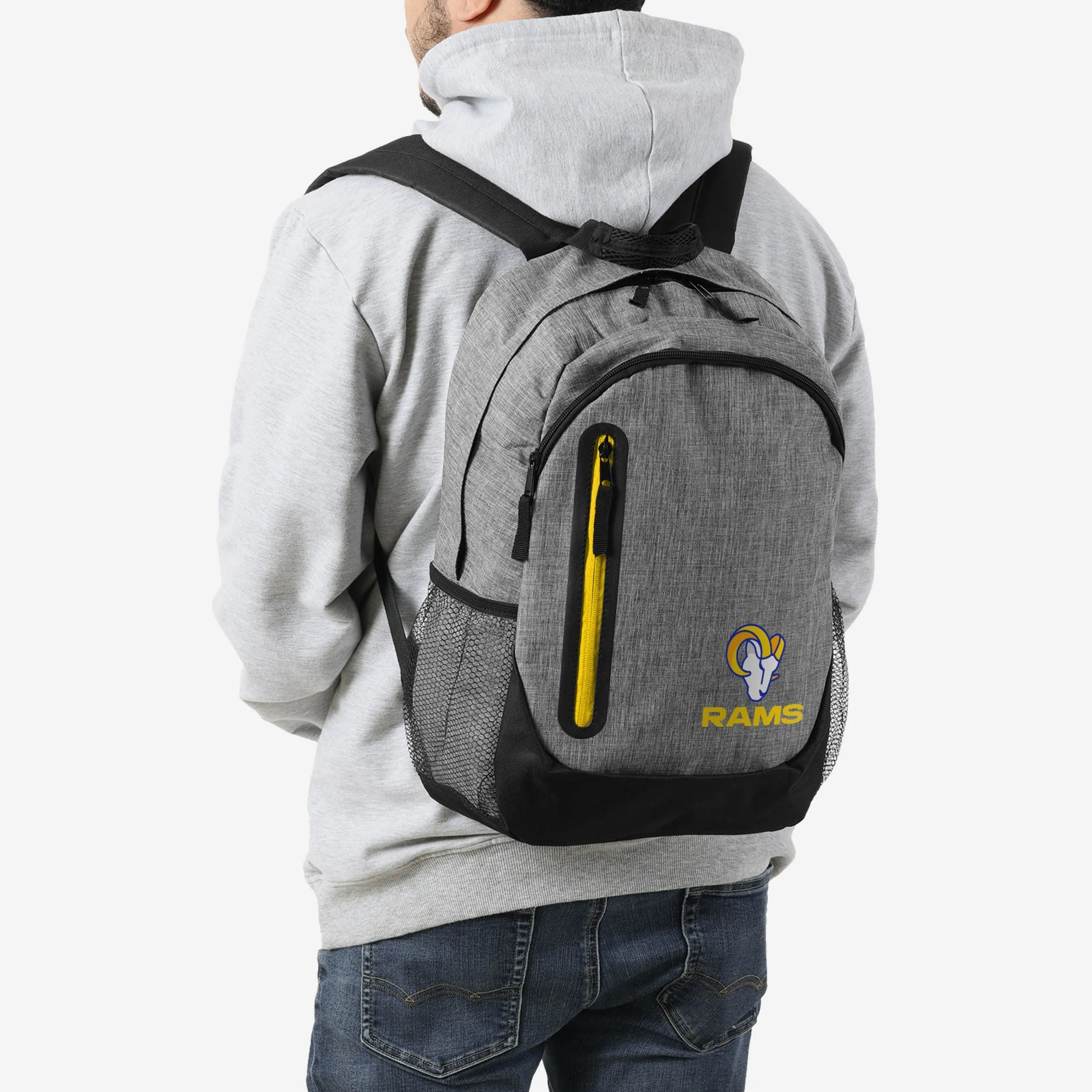 Los Angeles Rams Heather Grey Bold Color Backpack