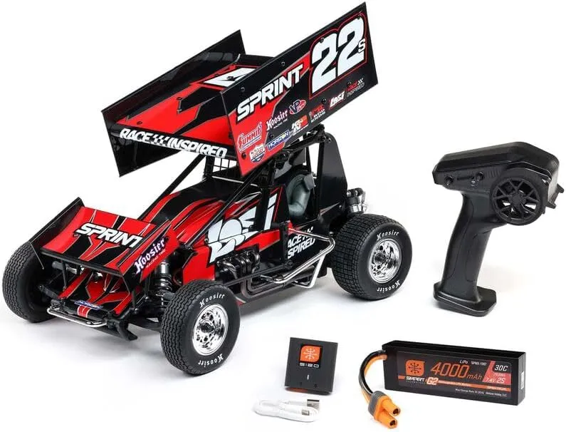 Losi 22S Sprint 2WD Brushless Remote Control Car, Outdoor RC Racing Car, RC Buggy 2 Wheel Drive 1/10 Scale RTR (Battery & Charger Included) for Adults