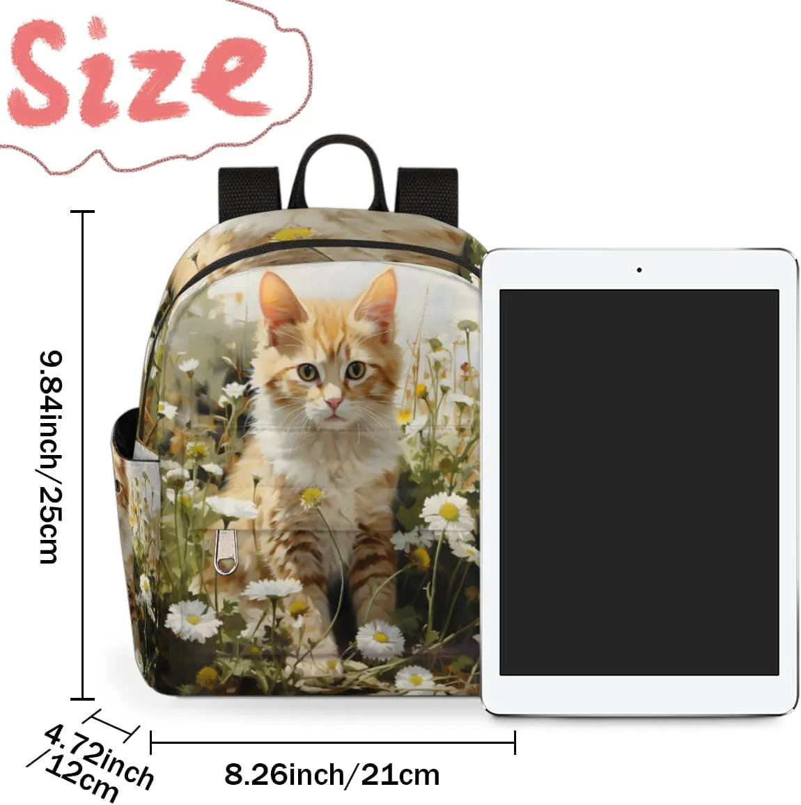 Lovely Cat Print Mini Backpack Purse for Women Lightweight Shoulder Bag Women Shopping Backpack Small Backpacks Purse