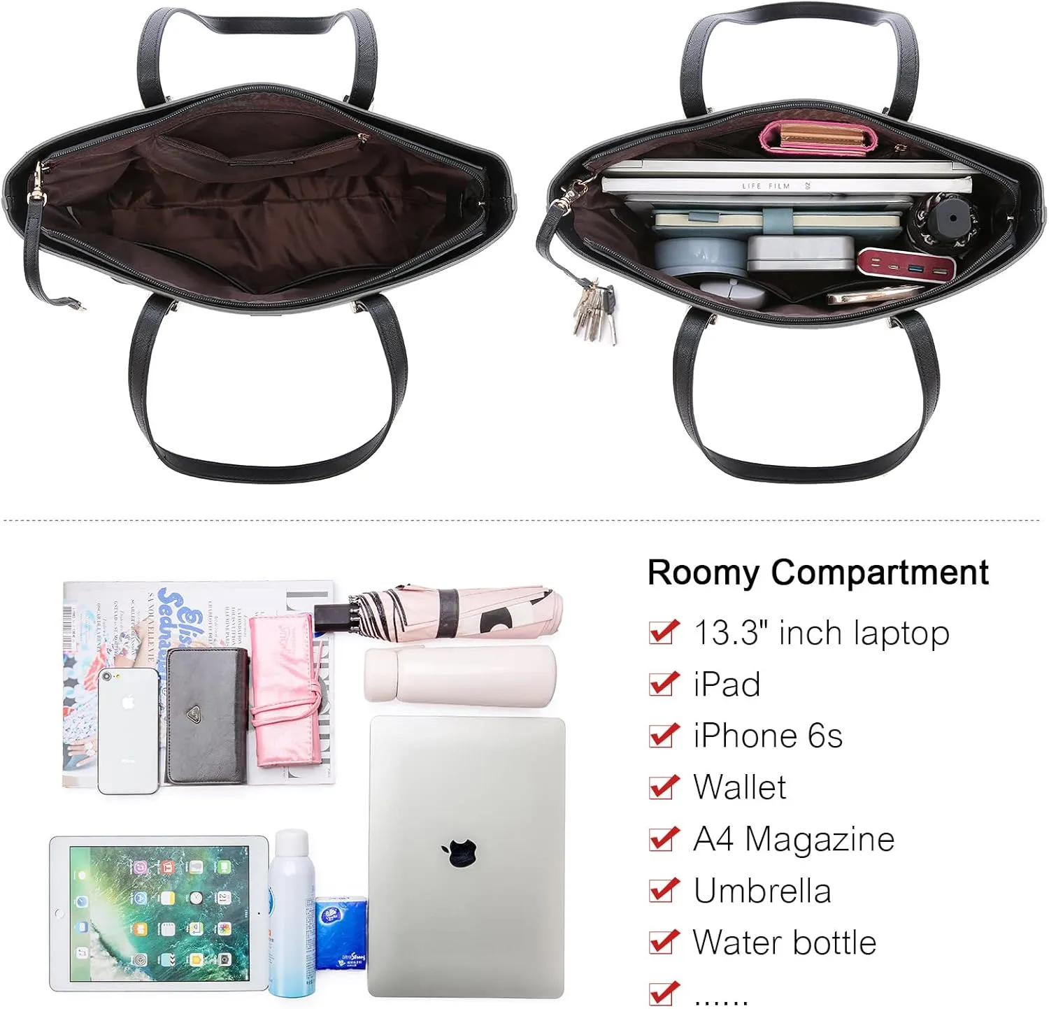 LOVEVOOK Handbags for Women Shoulder Bags Tote Satchel Hobo 3pcs Purse Set