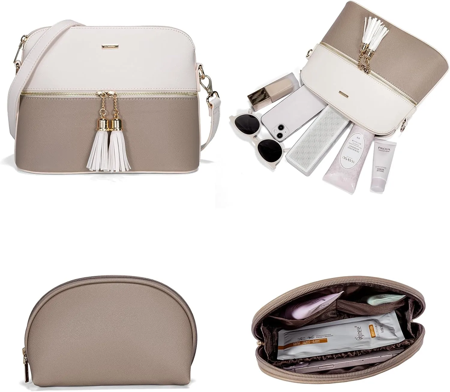 LOVEVOOK Handbags for Women Shoulder Bags Tote Satchel Hobo 3pcs Purse Set