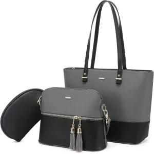 LOVEVOOK Handbags for Women Shoulder Bags Tote Satchel Hobo 3pcs Purse Set