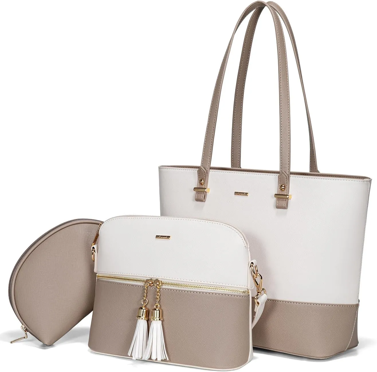 LOVEVOOK Handbags for Women Shoulder Bags Tote Satchel Hobo 3pcs Purse Set