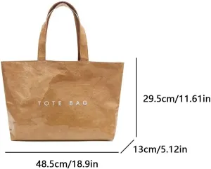 Lushandy PVC Tote Bag for Women Work Large Trendy Letter Print Tote Bag with Shoulder Strap Shiny Transparent Hobo Handbag