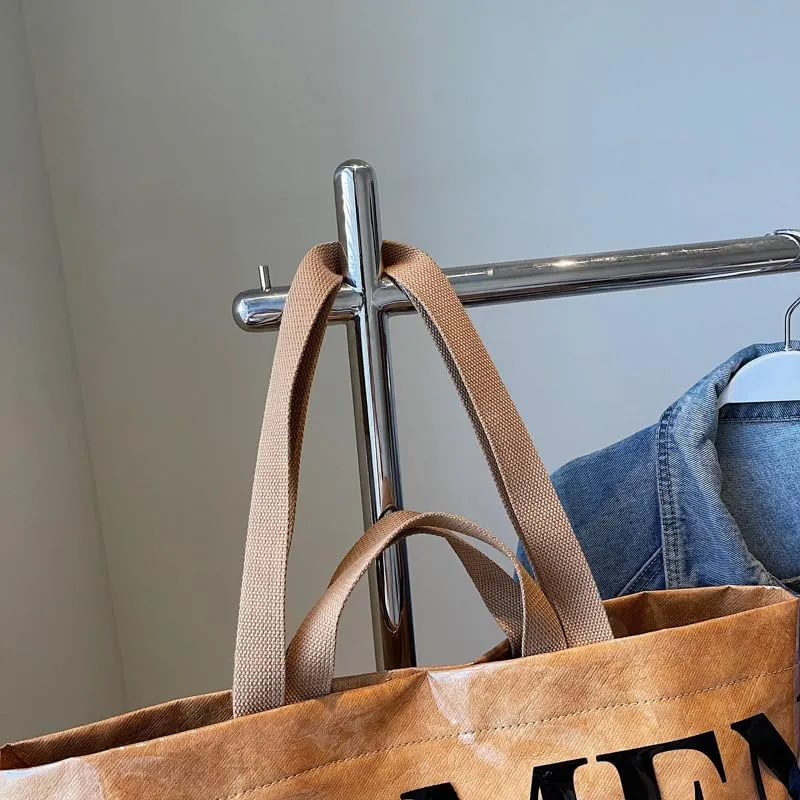 Lushandy Tote Bag for Women Large PVC Tote Bag with Shoulder Strap Trendy Womens Letters Print Tote Bag Shiny Hobo Handbag
