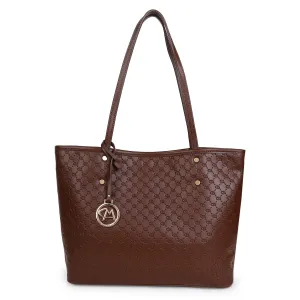 Magnolia Gia Medium Tote Bag Dark Brown